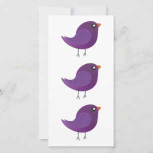 Cartes Pour Fêtes Annuelles Enfants mignonette birdy
