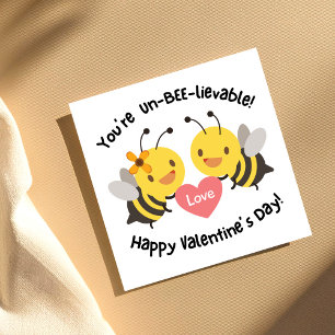 Cartes Pour Fêtes Annuelles Enfants mignonne Bee Valentine's Day