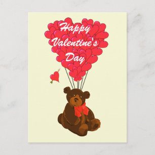 Cartes Pour Fêtes Annuelles Enfants ours en peluche Valentines