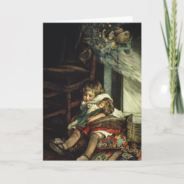 Cartes Pour Fêtes Annuelles Enfants rêvant de jouets (Devant)