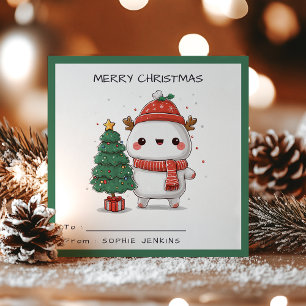 Cartes Pour Fêtes Annuelles Enfants salle de classe Kawaii renne Noël vacances