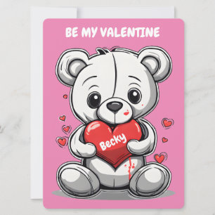 Cartes Pour Fêtes Annuelles Enfants Teddy Bear Saint Valentin