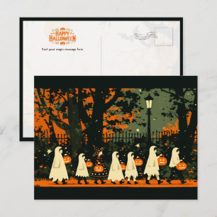 Cartes Pour Fêtes Annuelles Enfants Tic ou traitement sur la nuit d'Halloween