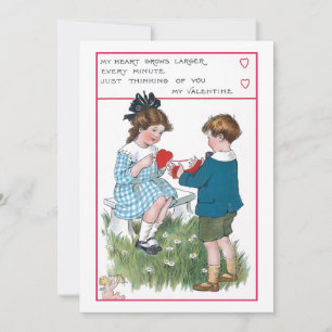Cartes Pour Fêtes Annuelles Enfants Vintages mignons avec Cupidon Saint Valent