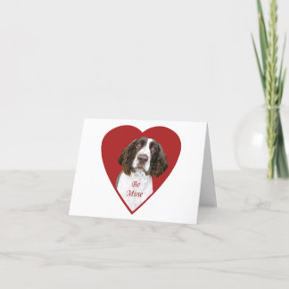 Cartes Pour Fêtes Annuelles English Springer Spaniel Be Mine Valentine Card