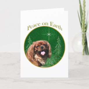 Cartes Pour Fêtes Annuelles English Toy Spaniel Peace