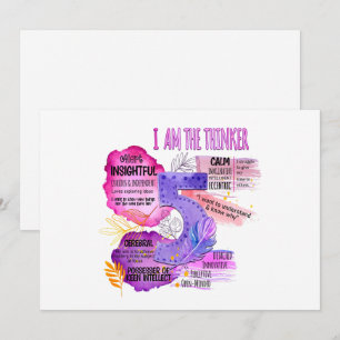 Cartes Pour Fêtes Annuelles Enneagram Type 5 - Je Suis Le Penseur