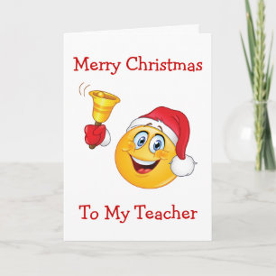 CARTES POUR FÊTES ANNUELLES ENSEIGNANT/CHRISTMAS-CHRISTMAS EMOJI POUR ENSEIGNA