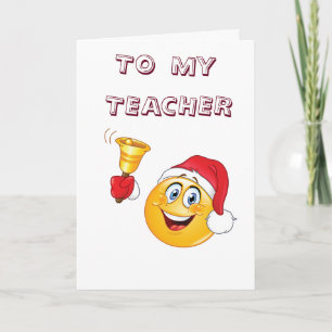 CARTES POUR FÊTES ANNUELLES **ENSEIGNANT** CHRISTMAS EMJOI DIT :