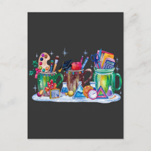 Cartes Pour Fêtes Annuelles Enseignant Noël Tasse Joyeux Enseignant