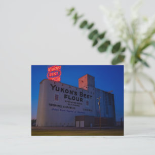 Cartes Pour Fêtes Annuelles Enseigne au néon du moulin à farine Yukon' Best au