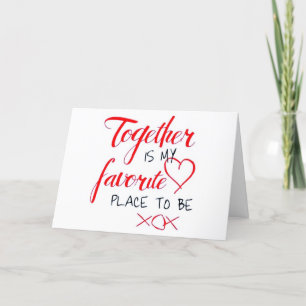 CARTES POUR FÊTES ANNUELLES ENSEMBLE, C'EST MON "ENDROIT PRÉFÉRÉ* POUR ÊTRE NO