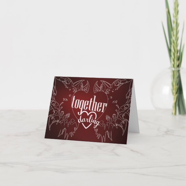 Cartes Pour Fêtes Annuelles Ensemble Darling avec ailes Angle (Devant)