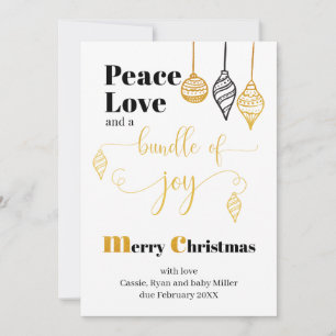 Cartes Pour Fêtes Annuelles Ensemble de Joie Ornements de Noël Noir et Or