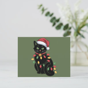 Cartes Pour Fêtes Annuelles Ensemble de Noël pour amoureux de chat noir Cadeau