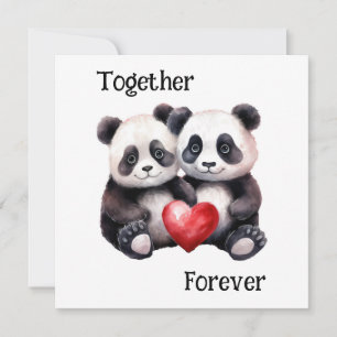 Cartes Pour Fêtes Annuelles Ensemble Froever Panda paire