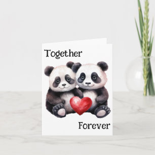 Cartes Pour Fêtes Annuelles Ensemble Froever Panda paire