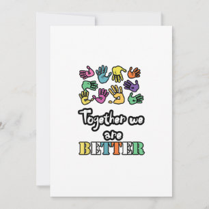 Cartes Pour Fêtes Annuelles Ensemble Nous Sommes Forts Et Meilleurs Motivation