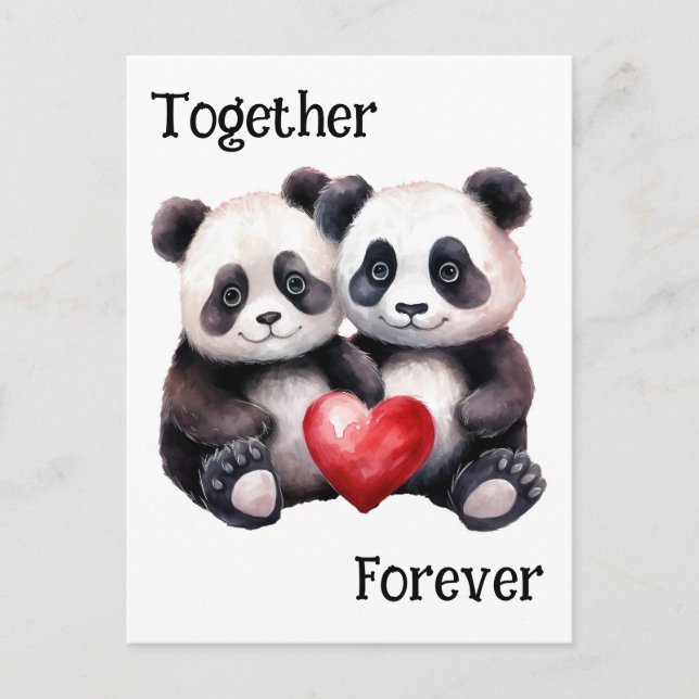 Cartes Pour Fêtes Annuelles Ensemble Panda Froever (Devant)