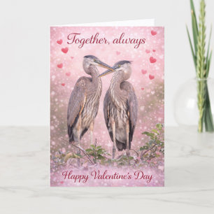 Cartes Pour Fêtes Annuelles Ensemble, Toujours – Saint-Valentin Héron Romantiq