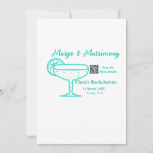 Cartes Pour Fêtes Annuelles enterrement de vie de jeune fille Turquoise Margs 