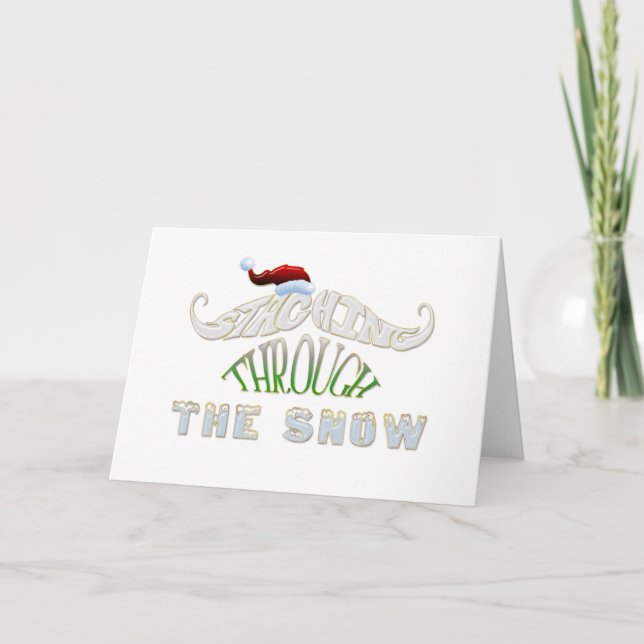 Cartes Pour Fêtes Annuelles Entraînement à travers la neige (Devant)