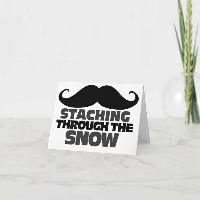 Cartes Pour Fêtes Annuelles Entraînement à travers la neige (Devant)