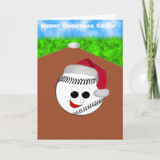 Cartes Pour Fêtes Annuelles entraîneur de baseball noël