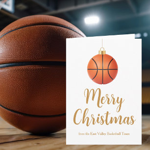 Cartes Pour Fêtes Annuelles Entraîneur de Basketball Personnalisé de Noël Cool