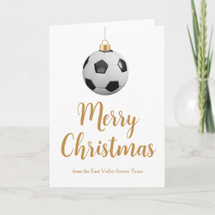 Cartes Pour Fêtes Annuelles Entraîneur de football personnalisé Joyeux Noël Fu
