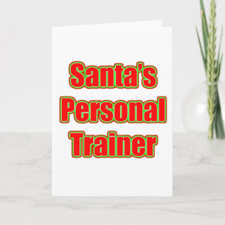 Cartes Pour Fêtes Annuelles Entraîneur du personnel de Santa