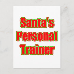 Cartes Pour Fêtes Annuelles Entraîneur du personnel de Santa