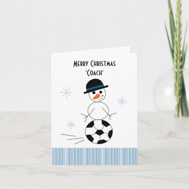 Cartes Pour Fêtes Annuelles Entraîneur Snowman (Devant)