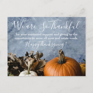 Cartes Pour Fêtes Annuelles Entreprise de l'agent immobilier bon thanksgiving