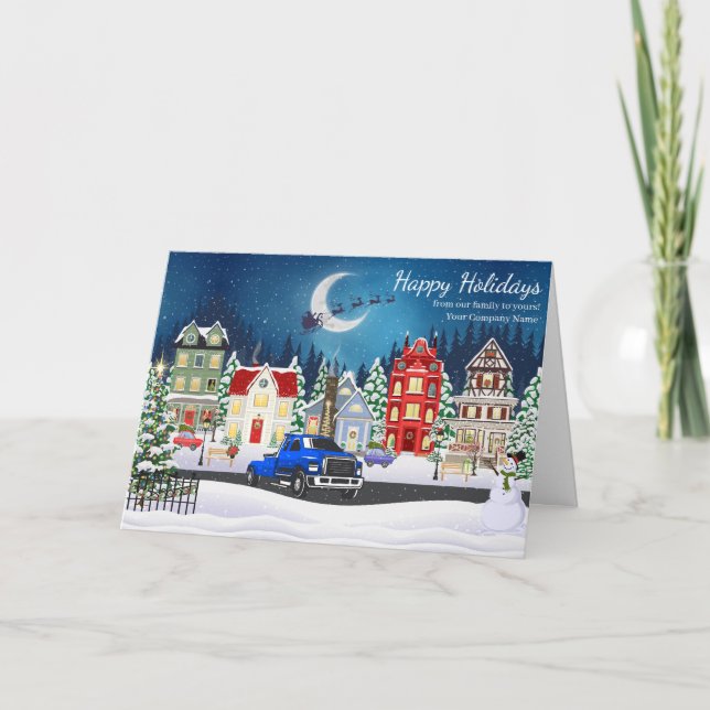 Cartes Pour Fêtes Annuelles Entreprise de remorquage professionnelle (Devant)