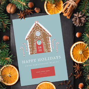 Cartes Pour Fêtes Annuelles Entreprise Pain d'épices Cottage Immo