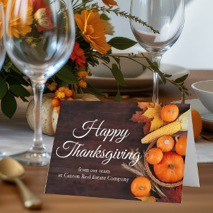 Cartes Pour Fêtes Annuelles Entreprise personnalisée Citrouilles de Thanksgivi
