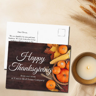 Cartes Pour Fêtes Annuelles Entreprise personnalisée Citrouilles de Thanksgivi