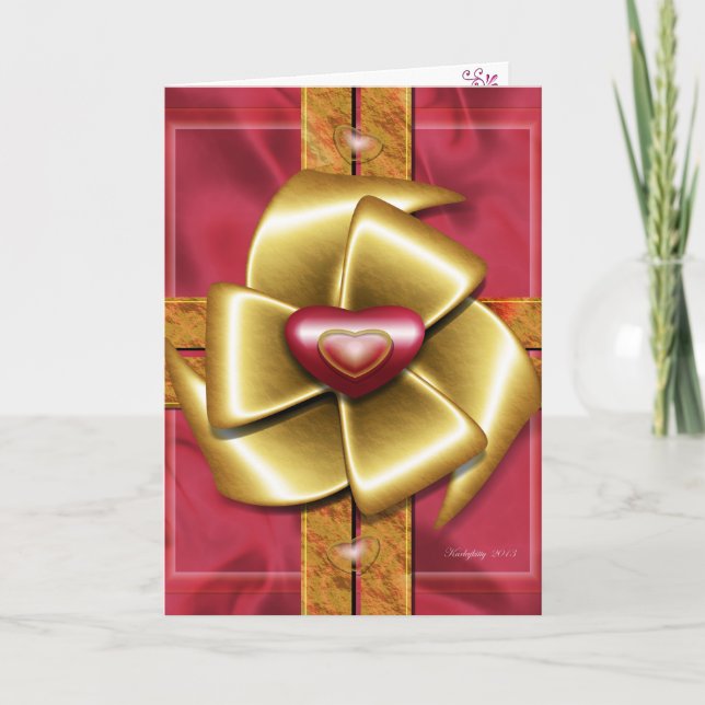 Cartes Pour Fêtes Annuelles Enveloppement du coeur Valentine (Devant)