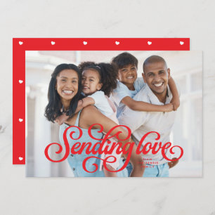 Cartes Pour Fêtes Annuelles Envoi d'amour mignon rouge une photo Valentine
