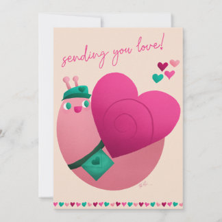 Cartes Pour Fêtes Annuelles Envoi d'amour par courrier escargot