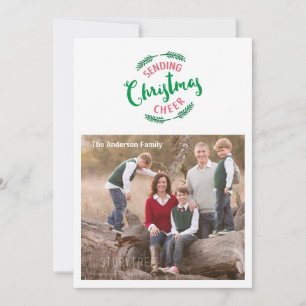 Cartes Pour Fêtes Annuelles Envoi de Branches de fromages et de pins de Noël,