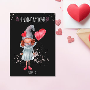 Cartes Pour Fêtes Annuelles Envoi de mon amour aquarelle Gnome de la Saint-Val