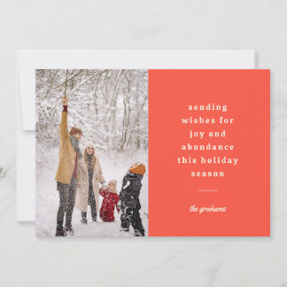 Cartes Pour Fêtes Annuelles Envoi de vœux typographiques rouges minimalistes v