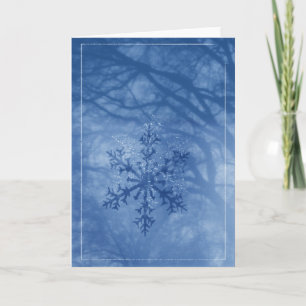 Cartes Pour Fêtes Annuelles Envoyez l'étincelle d'un flocon de neige d'hiver