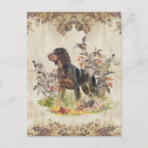 Cartes Pour Fêtes Annuelles Épagneul Picard, chasse aux oiseaux