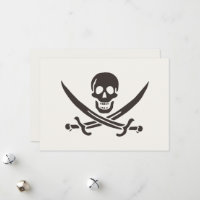 Épées de crâne en obsidienne Drapeau de pirate de 