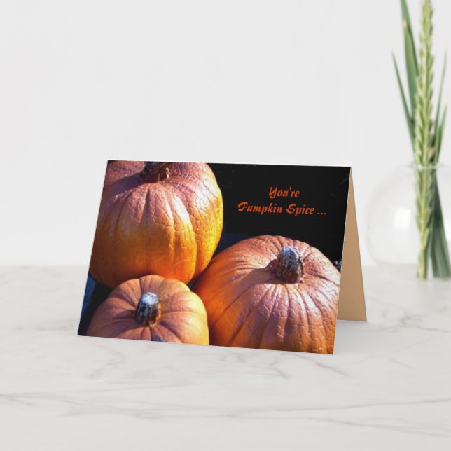 Cartes Pour Fêtes Annuelles Épice citrouille (Devant)