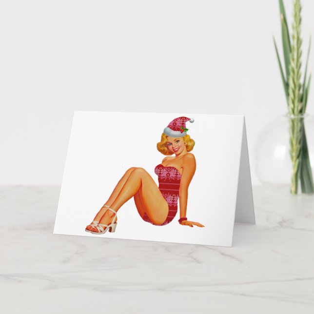 Cartes Pour Fêtes Annuelles épingle moche de pull de noël (Devant)