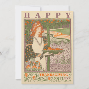 Cartes Pour Fêtes Annuelles Époque victorienne Art Nouveau Thanksgiving